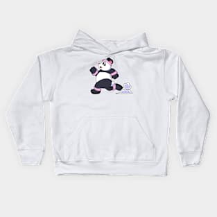 Panda as Runner at Running Kids Hoodie